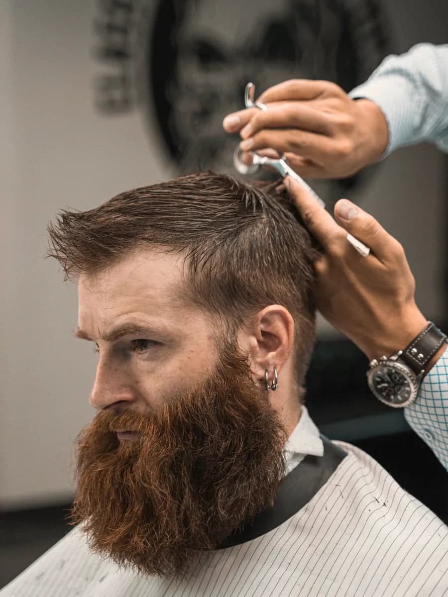 Coupe homme terminée au salon